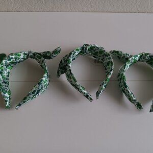 Set of 3 Green Leopard Print Knotted Headbands – Cute & Trendy